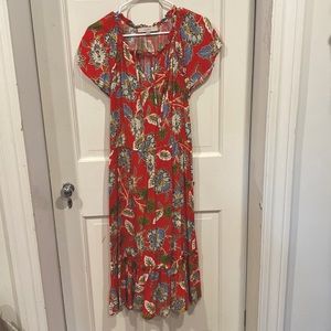 Loft midi floral dress